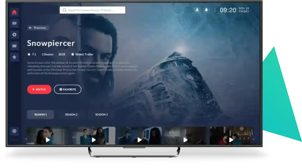 Strong 8K Live Channel List Interface